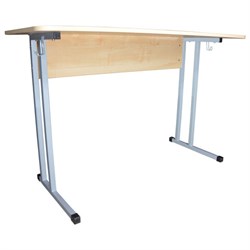 Стол-парта 2-местный нерегулируемый "Умник", 1200х500х760 мм, рост 6, серый каркас, ЛДСП клён - фото 13127675