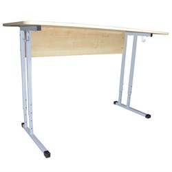 Стол-парта 2-местный регулируемый "Умник", 1200х500х520-640 мм, рост 2-4, серый каркас, ЛДСП клён - фото 13127680