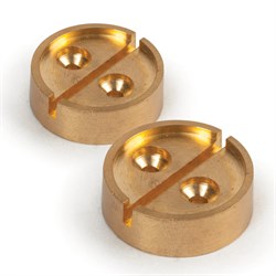 Опечатывающее устройство под нить/проволоку, плашка на 1 печать, комплект 2 шт., диаметр 27 мм, латунь, 601925 - фото 13129104