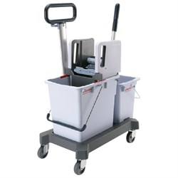 Тележка уборочная VILEDA, 2 съемных ведра 25 л+10 л, платформа, с транспортной ручкой, вертикальный отжим, 149099 - фото 13129131