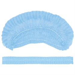 Шапочка "Шарлотта" голубая КОМПЛЕКТ 50 шт. спанбонд 15 г/м2, ЧИСТОВЬЕ, 603-204 - фото 13132841