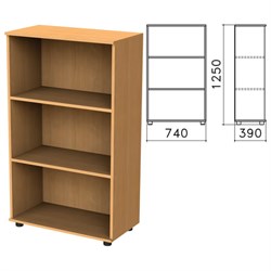Шкаф (стеллаж) "Монолит", 740х390х1250 мм, 2 полки, цвет бук бавария, ШМ51.1 - фото 13133167