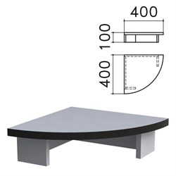 Подставка под монитор "Монолит", 400х400х100 мм, цвет серый, ПМ03.11 - фото 13133175