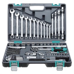 Набор автоинструментов 88 предметов, STELS, 1/4", 1/2", CrV, головки, биты, ключи, кейс, 14109 - фото 13135427