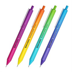 Карандаш механический 0,5 мм, BRAUBERG SOFT "Grade", HB, корпус soft-touch ассорти, 181958 - фото 13382088