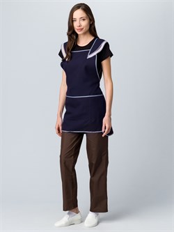 Фартук-сарафан Лепесток (тк.Габардин), т.синий - фото 13395301