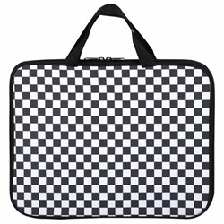 Папка на молнии с ручками BRAUBERG А4, 1 отделение, полиэстер, 20 мм, "Black and White", 272172 - фото 13530133