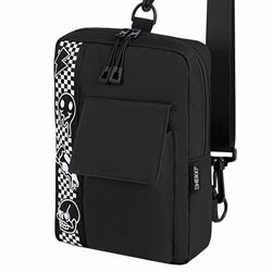 Сумка на плечо HEIKKI TORRENT (ХЕЙКИ) с карманом, "Chess emoji", черная, 25х18х3 см, 272638 - фото 13530337