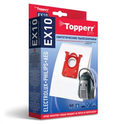 Мешок для пылесоса (пылесборник) синтетический TOPPERR EX10, ELECTROLUX, PHILIPS, КОМПЛЕКТ 4 шт., 1404 - фото 13546438