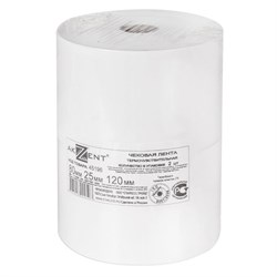 Чековая лента ТЕРМОБУМАГА 80 мм (диаметр 120 мм, длина 150 м, втулка 26 мм), слой наружу, КОМПЛЕКТ 2 шт., AKZENT, 52366 - фото 13549498