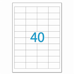 Этикетка самоклеящаяся 48,5х25,4 мм, 40 этикеток, белая, 70 г/м2, 50 листов, LOMOND, 2100195 - фото 13550177