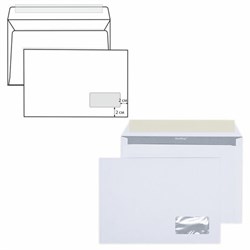 Конверты С5 (162х229 мм) ПРАВОЕ ОКНО, отрывная лента, 80 г/м2, КОМПЛЕКТ 1000 шт., внутренняя запечатка С5.03СО - фото 13550418