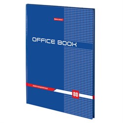 Книга канцелярская 80 л., клетка, твердая, глянцевая, блок офсет, А4 215х295 мм, BRAUBERG, 130065 - фото 13550623