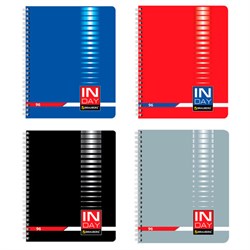 Тетрадь А5, 96 л., BRAUBERG, гребень, клетка, обложка картон, "INDAY", 400526 - фото 13550942