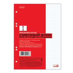 Сменный блок к тетради на кольцах, А5, 80 л., HATBER, "Белый", 011909, 80СБ5B1_02449 - фото 13550946