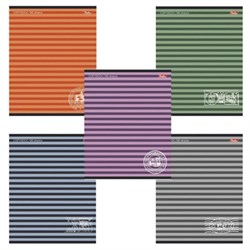 Тетрадь А5, 96 л., HATBER, скоба, линия, обложка картон, "ПОЛОСОЧКИ" (микс), 033678, 96Т5B2 - фото 13550979