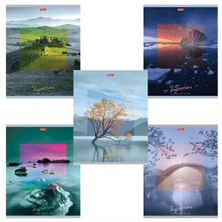 Тетрадь А5, 80 л., HATBER, скоба, клетка, обложка картон, "IMPRESSIONS" (микс), 046880, 80Т5В1 - фото 13550995