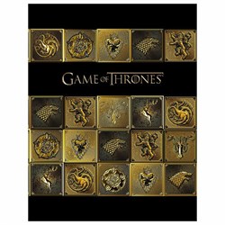 Тетрадь на кольцах А5 170х220 мм, 120 л., ламинация, клетка, HATBER, "Игра престолов", 120ТК5В1_26317 - фото 13551199