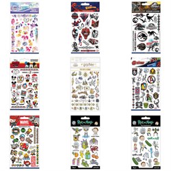 Наклейки-тату переводные АССОРТИ, ЦВЕТНЫЕ, 11х20 см, PRIORITY - фото 13551526