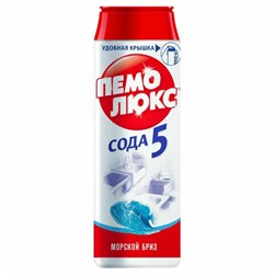 Чистящее средство 480 г, ПЕМОЛЮКС Сода-5/7 "Морской бриз", порошок - фото 13553315