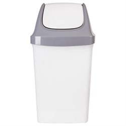 Ведро мусорное с КРЫШКОЙ (качающейся) 50 литров,"СВИНГ", 73х40х35 см, серое, IDEA, М 2464, М2464 - фото 13555602