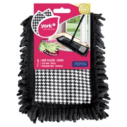 Насадка МОП плоская 39х9 см из микрофибры СИНЕЛЬ высокий ворс, для швабры "Pepita", YORK, 81312 - фото 13555881