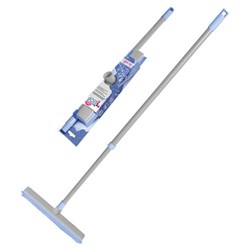 Швабра-сгон КОМПЛЕКТ щётка 32 см с резиновой щетиной 5,5 см + черенок 80-140 см, BACTERIA STOP, YORK, 51301 - фото 13555883