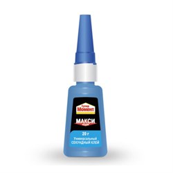 Клей моментальный Супер МОМЕНТ, 20 г, МАКСИМАЛЬНЫЙ ОБЪЕМ, в шоу-боксе, 1309631 - фото 13560033