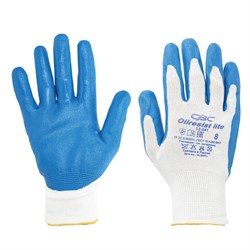 Перчатки полиэфирные ОИЛРЕЗИСТ ЛАЙТ маслобензостойкие 1 пара, 13 класс, 30-31 г, размер 8, покрытие - облив НИТРИЛОВОЕ, тактильные, СВС, nl13nt ЛАЙТ - фото 13560278