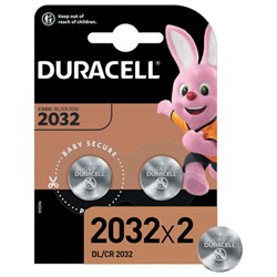 Батарейки литиевые DURACELL Lithium ОРИГИНАЛ CR2032 "таблетки, дисковые, кнопочные" КОМПЛЕКТ 2 шт. - фото 13562749