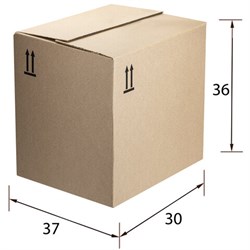 Гофрокороб, длина 370 мм х ширина 300 мм х высота 360 мм, марка Т22, профиль В, FEFCO 0202 / ГОСТ, исполнение Б, 503212 - фото 13562888