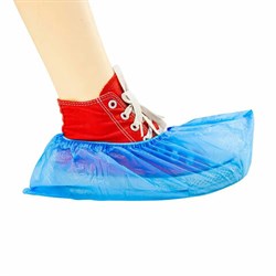 Бахилы ПРОЧНЫЕ текстурированные, КОМПЛЕКТ 100 штук (50 пар), 40х15 см, 50 мкм, 5 г, ПВД - фото 13563403