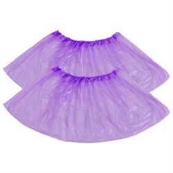 Бахилы MERIDIAN ПРОЧНЫЕ 3,8 г, фиолетовые, двойная резинка, КОМПЛЕКТ 100 штук (50 пар), 40х15 см, ПНД - фото 13563414