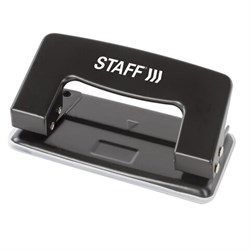 Дырокол металлический STAFF "EVERYDAY,", до 10 листов, без линейки, черный, 224647 - фото 13563855