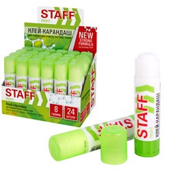 Клей-карандаш УСИЛЕННЫЙ STAFF Profit, 8 г, PVP-основа, 228660 - фото 13564064