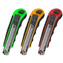 Нож канцелярский 18 мм BRAUBERG "Universal" с АВТОЗАМЕНОЙ ЛЕЗВИЙ, 6 лезвий в комплекте, автофиксатор, 230922 - фото 13564174