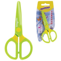 Ножницы ЮНЛАНДИЯ "МУЛЬТЯШКИ", 125 мм, с безопасными пластиковыми лезвиями, зеленые, 236983 - фото 13564305