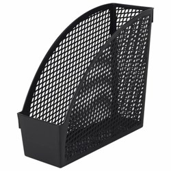 Лоток вертикальный для бумаг STAFF "Profit", 270х100х250 мм, сетчатый, полипропилен, черный, 237253 - фото 13564366