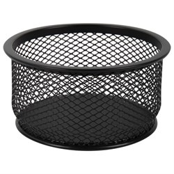 Подставка-органайзер BRAUBERG "Germanium", металлическая, круглое основание, 50х95 мм, черная, 223120 - фото 13564815