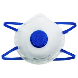 Респиратор противоаэрозольный, средний класс защиты FFP2, КОМПЛЕКТ 5 шт., с клапаном, БРИЗ-1104-1К - фото 13569850