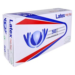 Перчатки латексные смотровые сверхпрочные SFM HIGH RISK ULTRA, Германия, 25 пар (50 штук), размер 9-10, XL (очень большой) - фото 13571350