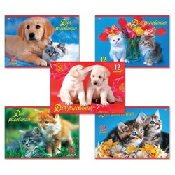 Альбом для рисования, А4, 12 листов, скоба, обложка офсет, HATBER ECO, 205х290 мм, "Верные друзья", 032835, 12А4C - фото 13587971