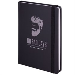 Ежедневник недатированный с резинкой А5 (145х203 мм), BRAUBERG, твердый, 128 л., "Мужской", 114559 - фото 13588945