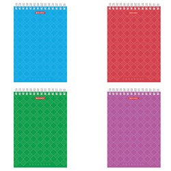 Блокнот А5 146х205 мм, 60 л., гребень, картон, жесткая подложка, клетка, BRAUBERG, "Классика", 129812 - фото 13589334