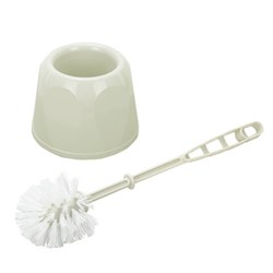 Ершик для унитаза с подставкой стандартной, "Блеск", цвет мраморный/белый ротанг, IDEA, М 5010 - фото 13599640