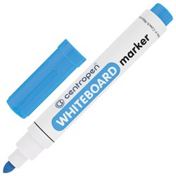 Маркер стираемый для белой доски ГОЛУБОЙ CENTROPEN "Dry-Wipe", круглый наконечник, 2,5 мм, 8559, 5 8559 0167 - фото 13607478