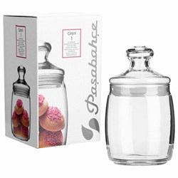 Банка для сыпучих продуктов, с крышкой, 920 мл, стекло, PASABAHCE "ЧЕШНИ", фирменная подарочная упаковка, 97560 - фото 13621817