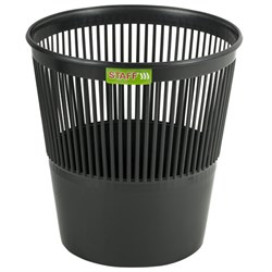 Корзина для бумаг STAFF "Basic" ЭКОНОМ, сетчатая, 9 л, черная, 238254 - фото 13643451