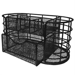 Органайзер для косметики и мелочей металлический 9 секций, MONTE VITA (МОНТЕ ВИТА), 105х218х110 мм, чёрный, 272476 - фото 13643711