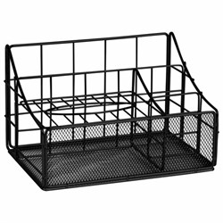 Органайзер для косметики и мелочей металлический 4 секции, MONTE VITA (МОНТЕ ВИТА), 160х240х150 мм, черный, 272480 - фото 13643715